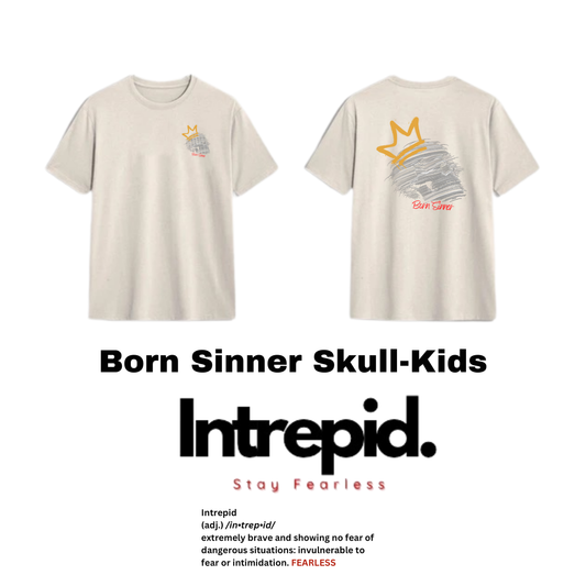 Born Sinner Skull  Kids T-Shirt